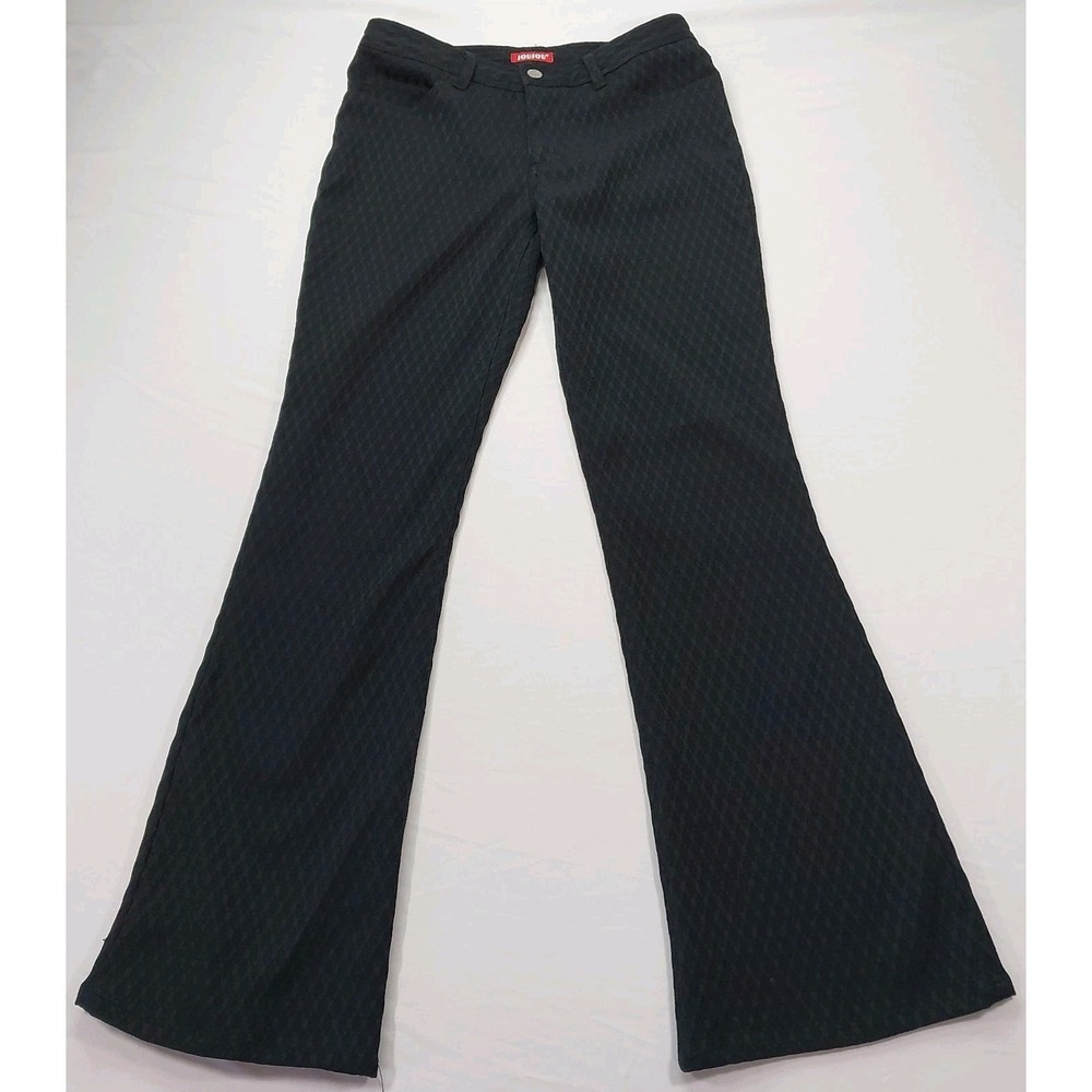 Jou Jou Skins Vintage Boot Cut Black Stretch Checked Pattern Women 7/8